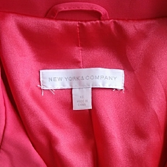 New York & Company Pink Trench Coat with Belted Waist - Picture 2 of 9